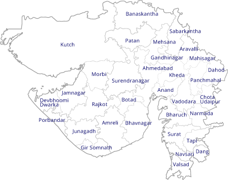Gujarat District Committee Map